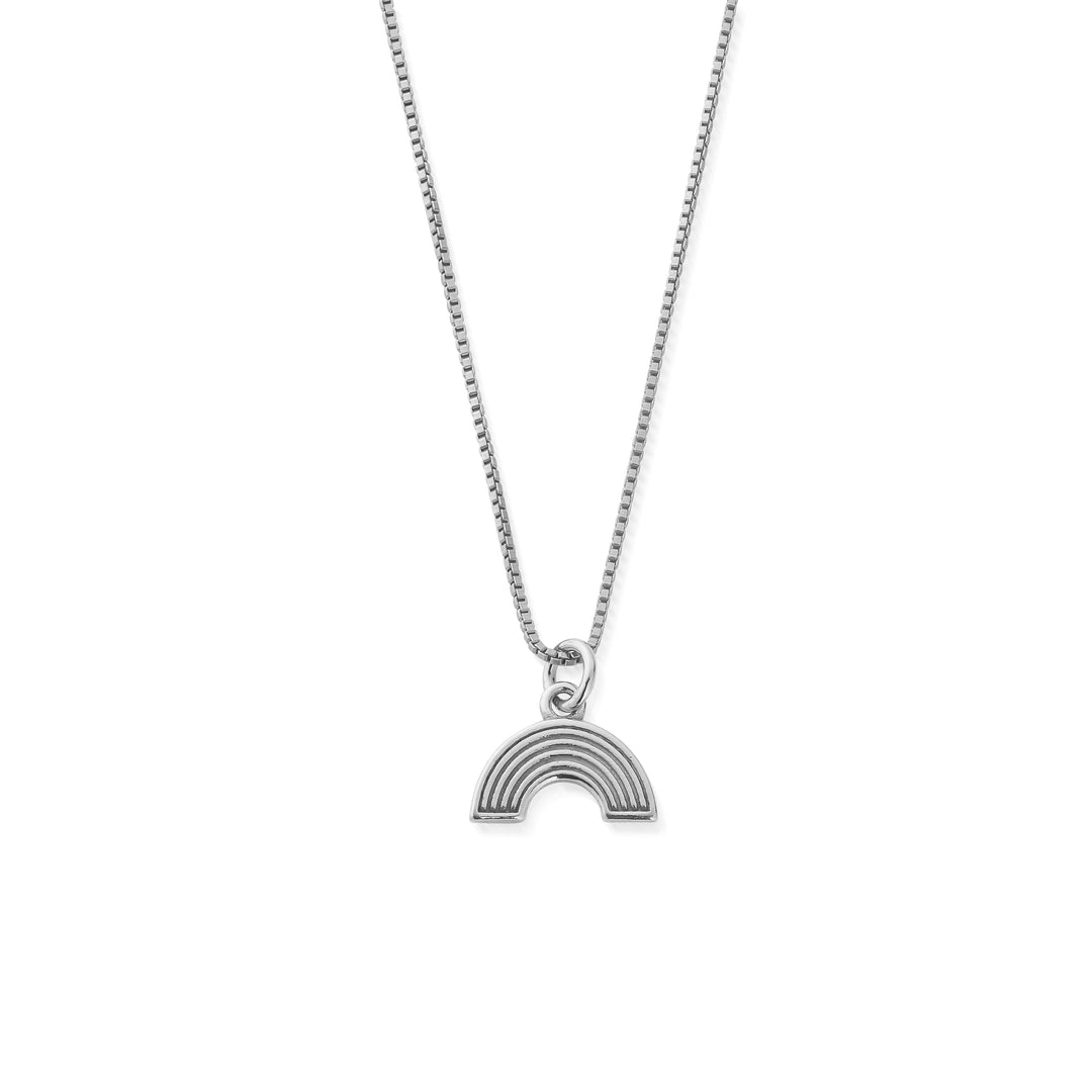 ChloBo |  Delicate Box Chain Rainbow Sterling Silver Necklace