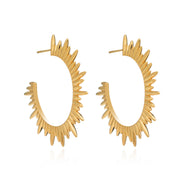 Rachel Jackson |  Electric Goddess Statement Gold Plate Hoops