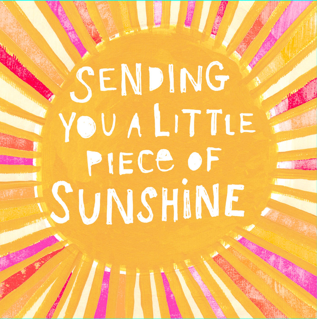 Sending you Sunshine Greetings Card  - Paper Salad