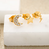 Scream Pretty |  Celestial Set of 3 Single 18 Carat Gold Plated Studs