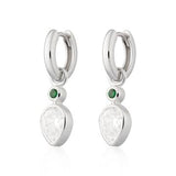 Scream Pretty |  Crocodile Tear Charm Sterling Silver Hoop Earrings