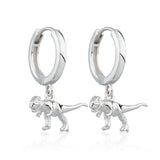 Scream Pretty |  T-Rex Dinosaur Hoop Sterling Silver Earrings