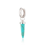 Scream Pretty |  Turquoise Spike Huggie Hoop Single Earring