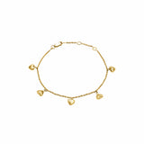 Rachel Jackson |  Untamed Deco Hearts Gold plate bracelet