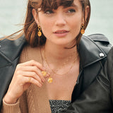 Rachel Jackson |  Zodiac Art - Aquarius - 22ct Gold Plate Necklace