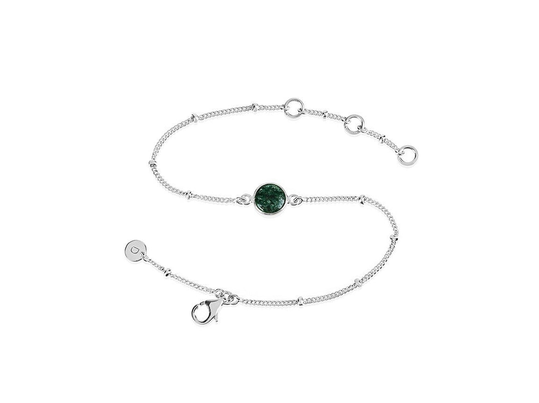 Daisy London |  Aventurine Healing Stone Sterling Silver Bracelet