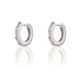 Scream Pretty |  Baguette Sterling silver Huggie Earrings