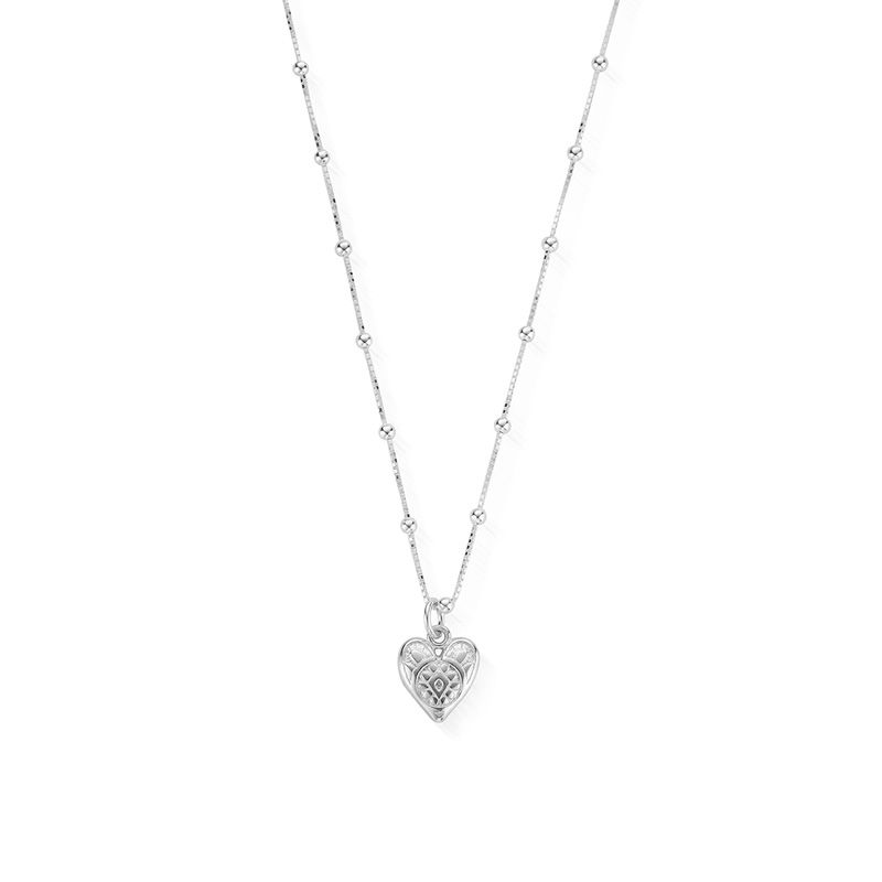 Bobble Chain Heart Necklace
