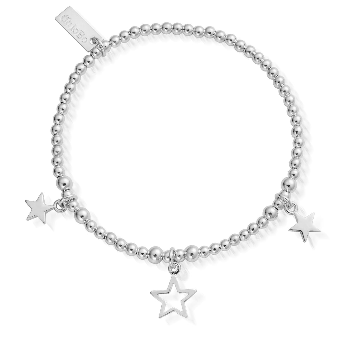 ChloBo |  Triple Star Sterling Silver Bracelet