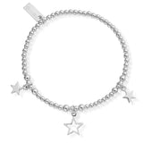 ChloBo |  Triple Star Sterling Silver Bracelet