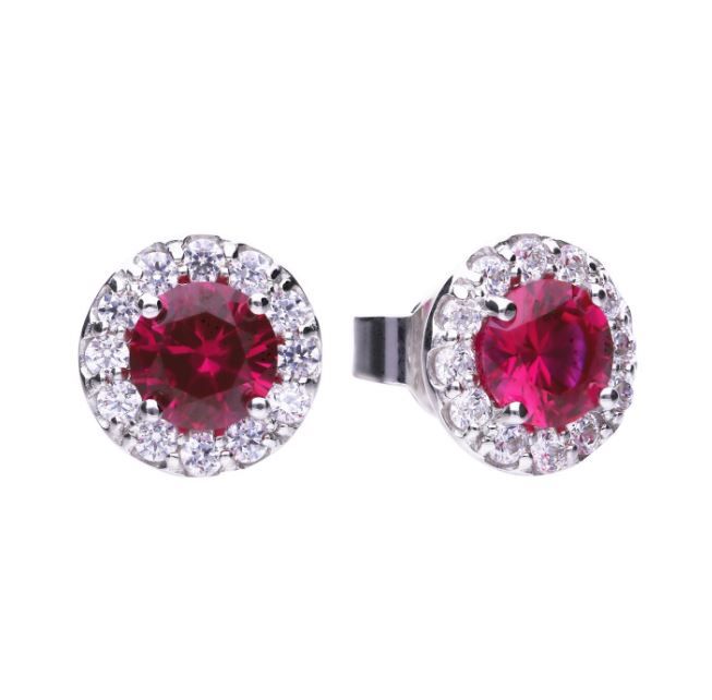 Royal Colours Ruby Red studs