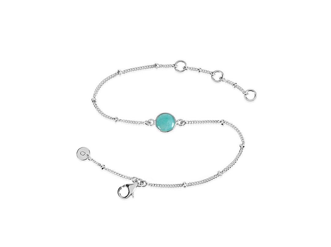 Daisy London |  Amazonite Healing Stone Sterling Silver Bracelet