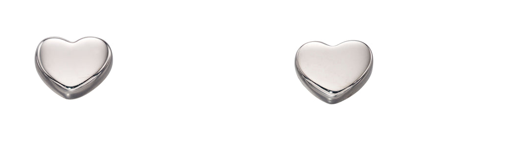 Penmans |  9ct White Gold Heart Stud Earrings