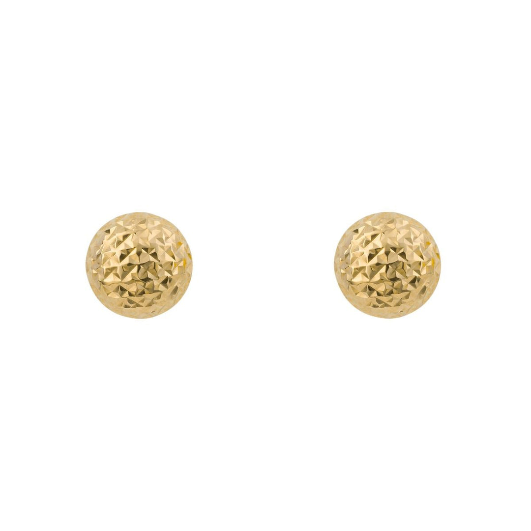 9ct Yellow Gold Large textured ball stud