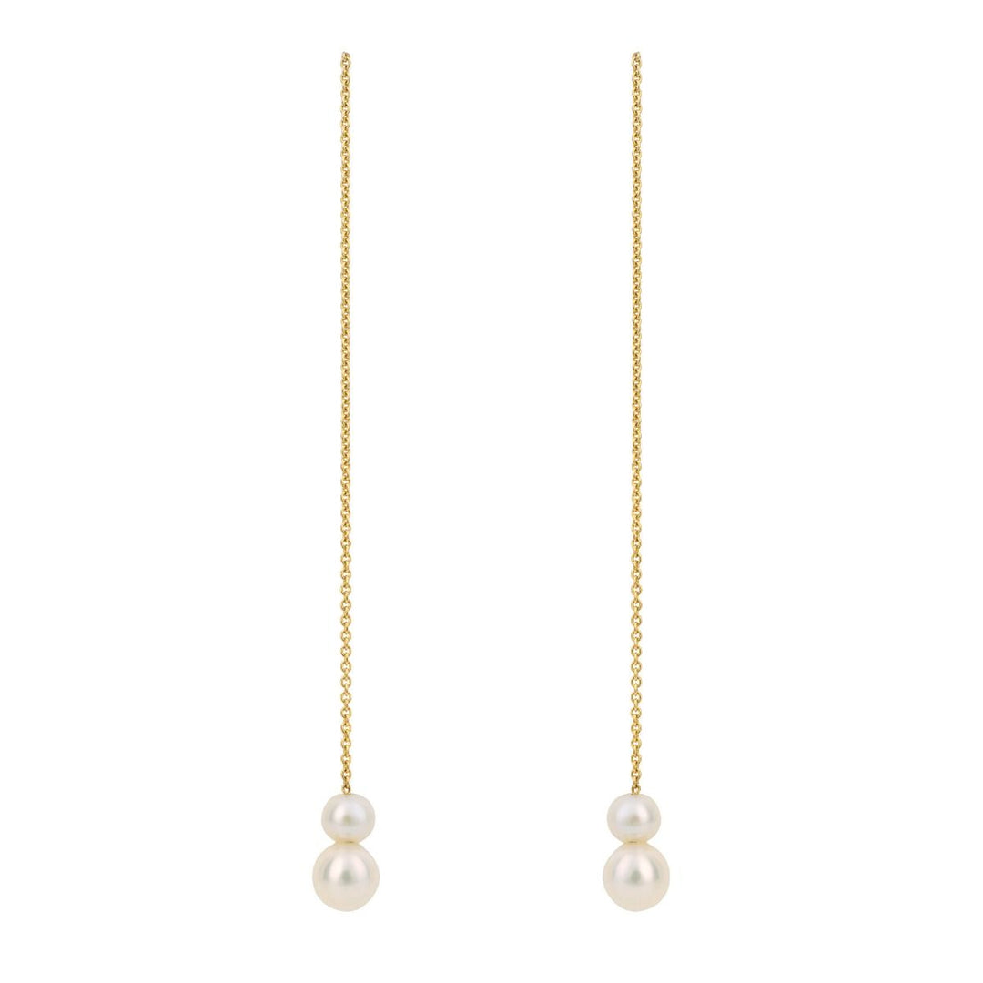 Penmans |  9ct Yellow Gold Thread Through Pearl Earrings