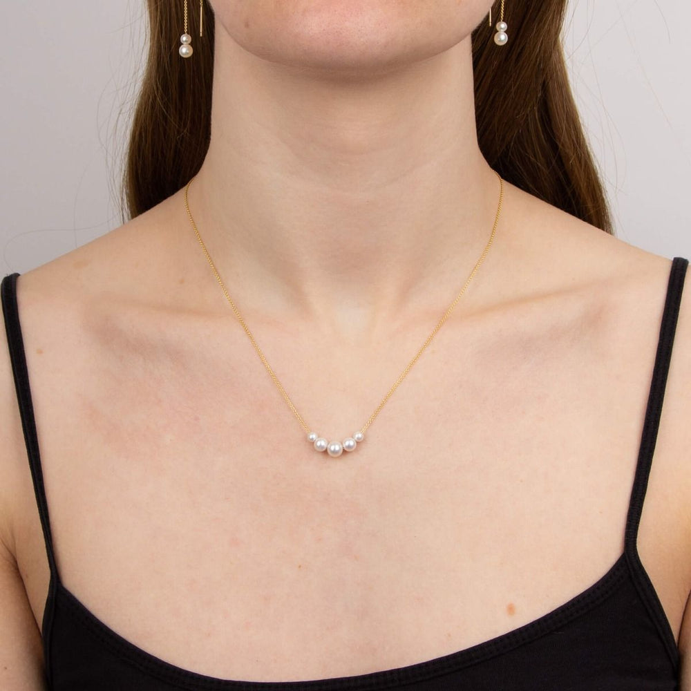 Penmans |  9ct Yellow Gold Trace Chain Necklace with Pearls