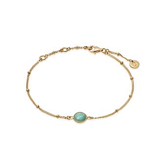Daisy London |  Amazonite Healing Stone 18ct Gold Plated Bracelet