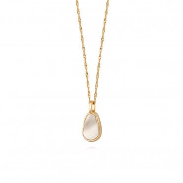 Isla Mother Of Pearl Gold Plate Necklace