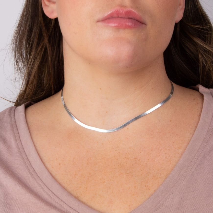 Penmans |  16-18" Flat Herringbone Chain Necklace