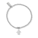 ChloBo |  Cute Charm Decorated Hamsa Hand Sterling Silver Bracelet