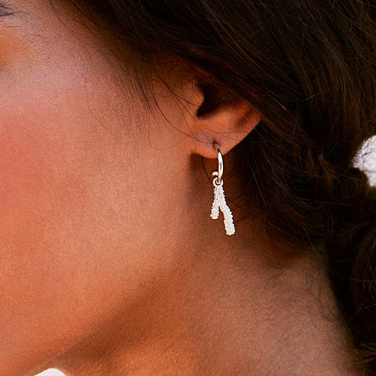 Daisy London |  Isla Coral Drop Sterling Silver Earrings