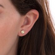 Disc Stud 18ct Gold Plated Earrings