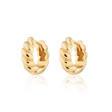 Scream Pretty |  Hannah Martin Twist & Shout Chunky Huggie Hoop Gold Plated Earrings
