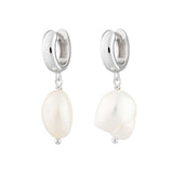 Scream Pretty |  Hannah Martin Baroque Pearl Huggie Hoop Sterling Silver Earrings