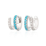 Scream Pretty |  Mismatched Turquoise Double Huggie Earrings