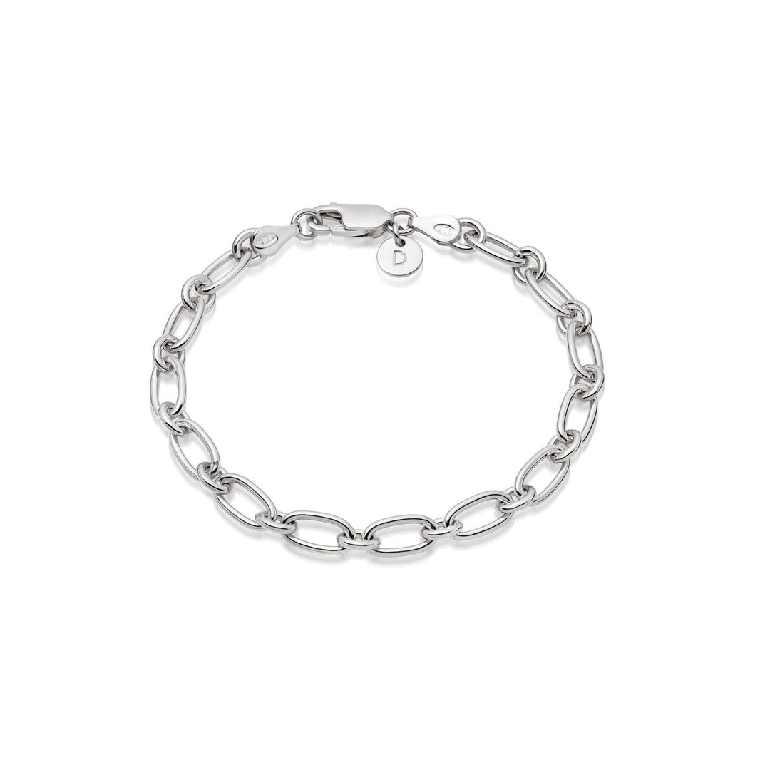 Daisy London |  Stacked Sterling Silver Link chain Bracelet
