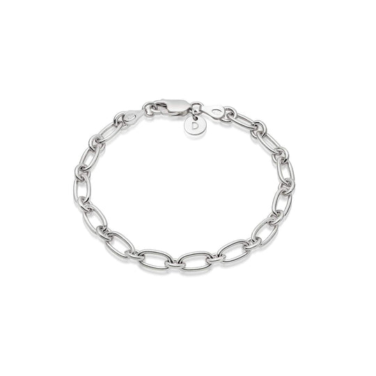 Daisy London |  Stacked Sterling Silver Link chain Bracelet