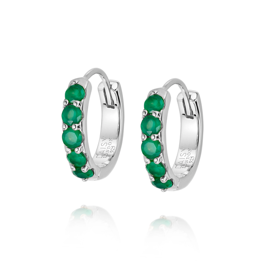 Beloved Green Onyx Huggie Earrings